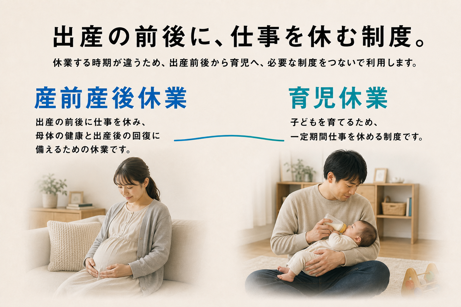 産前産後休業と育児休業の違い