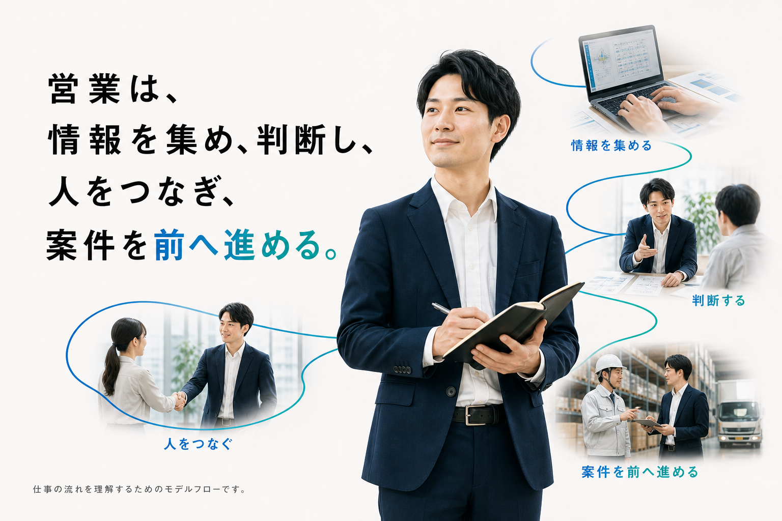 営業は、情報を集め、判断し、人をつなぎ、案件を前へ進める